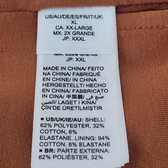 Terea by Andrea Pitter Terra Cotta Ribbed  Knit Tie-Back Bralette NWT Size XL - Picture 7 of 9